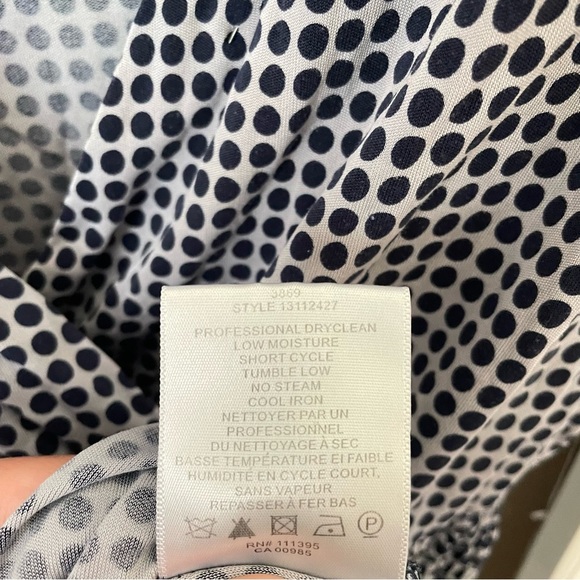 Tory Burch 100% Silk Polka Dot Short Sleeve Mini Dress in Size Small - Picture 5 of 6